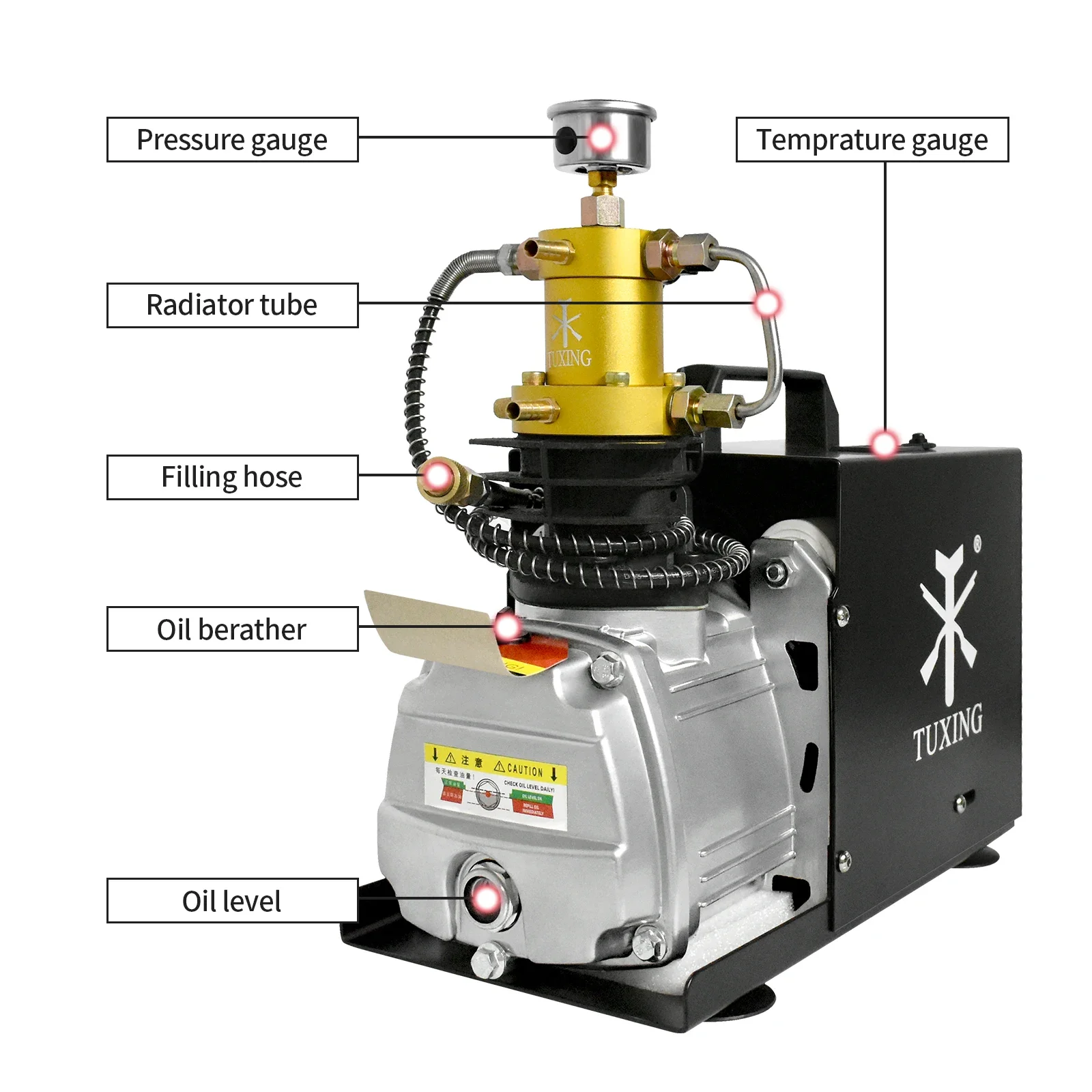 Factory Wholesale High Pressure 220V 4500psi 300bar 30mpa Electric Portable Car Scuba Diving Paintball PCP Air Compressor