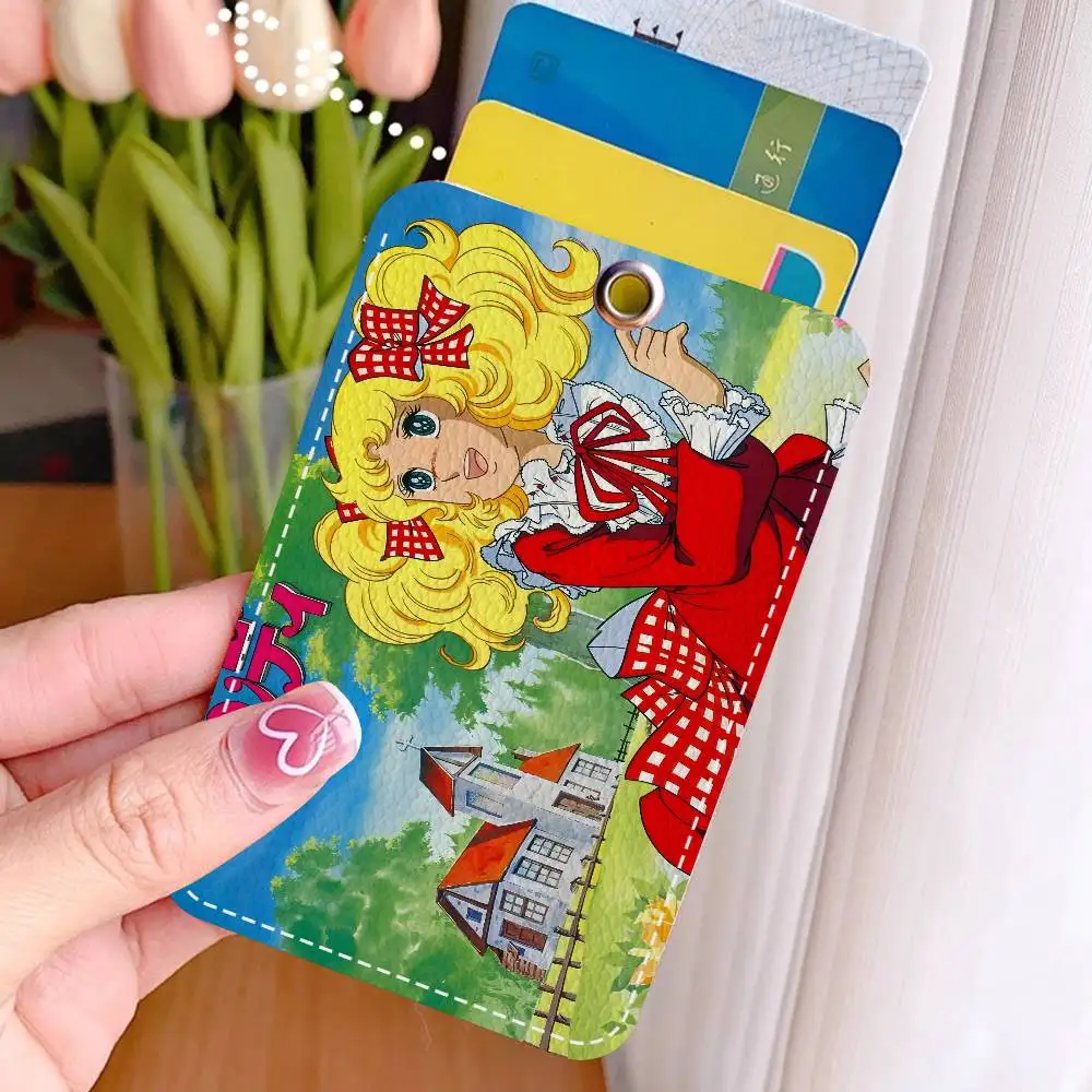 حامل بطاقات مطبوع شخصي كاندي كاندي للسيدات مناسب لحامل بطاقات باب الفتيات وسلسلة مفاتيح حامل شارة نسائية #5