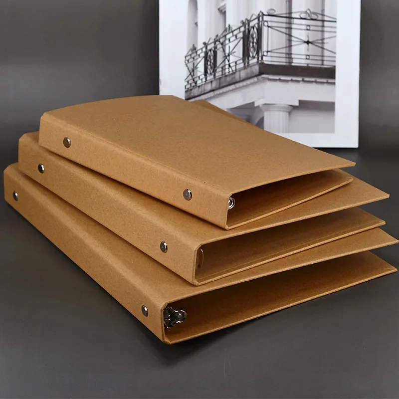 Vintage Kraft Loose-Leaf Book Cardboard Case A4DIY Cover A5 Detachable B5 Small Fresh Hand  Notes