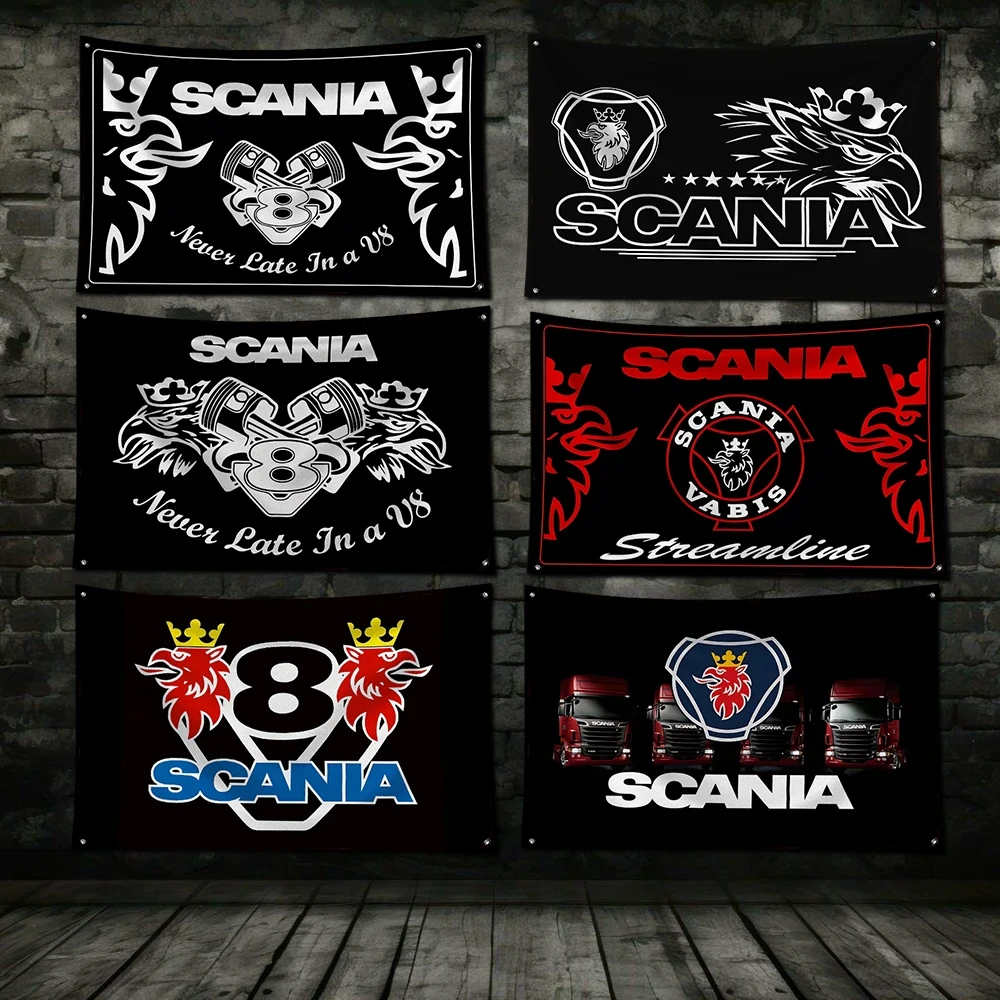 

3x5 Ft T-Truck Bus scanias Rovers Racing Flag Polyester Printed Cars Flags for Room Garage Decor