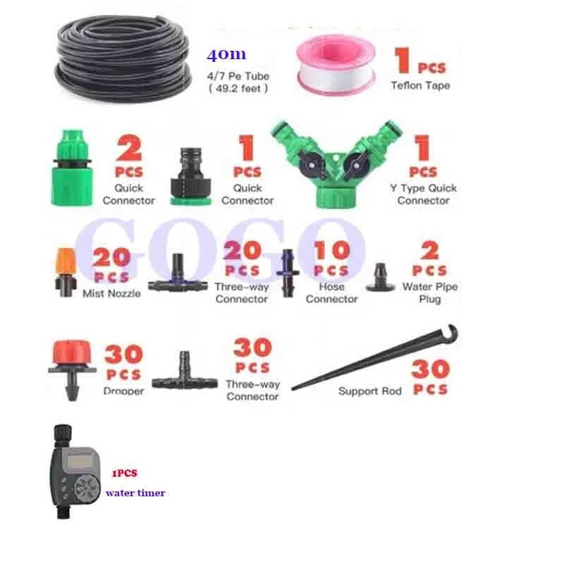 202530m Automatic Micro Drip Irrigation System Garden Irrigation Spray Self Watering Kits with Adjustable Dripper