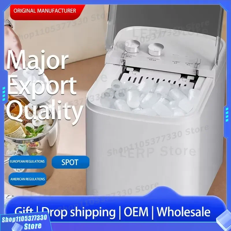 1.2L Portable Countertop Ice Maker Machine Automatic Fast Ice Making for Home Bar RV Camping Summer European Hot Selling
