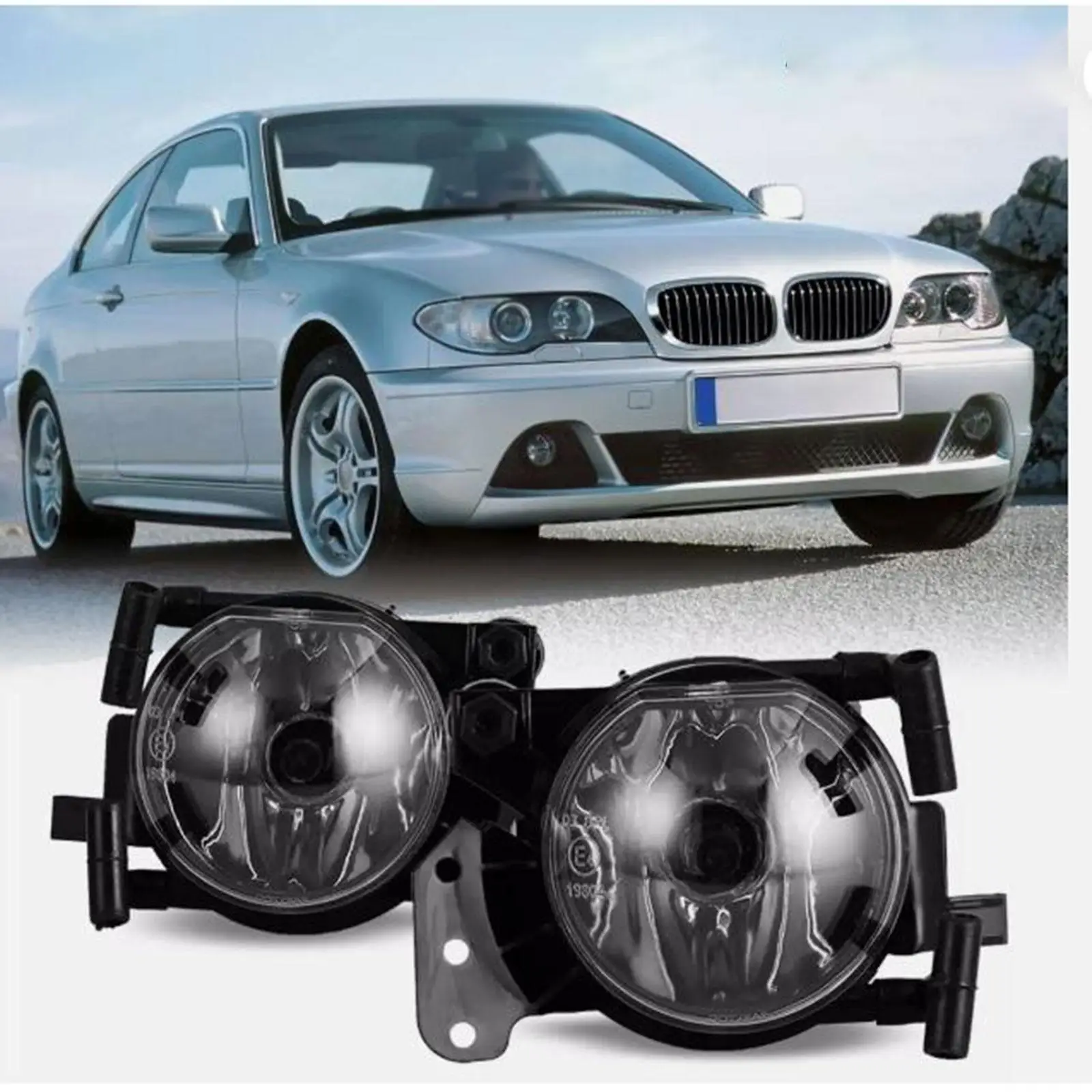 

1 Pair Driving Fog Lights Assembly with Bulbs Premium Replacing for BMW