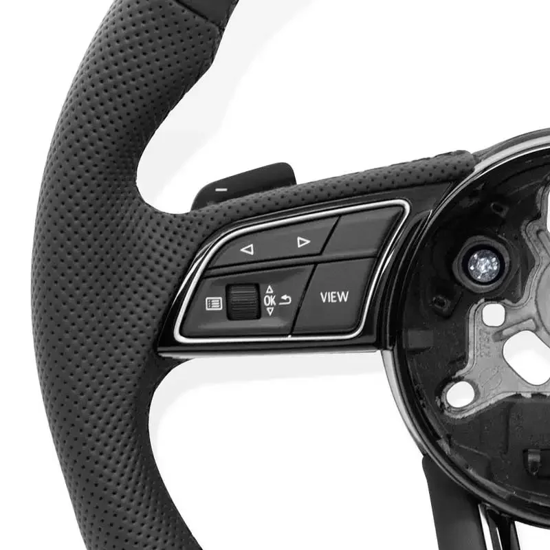 Leather Steering Wheel For Audi R8 A3 8P A4 A5 A6 C8 A7 Q2 Q3 Q5 Q7 Q8 S3 S4 S5 S6 S7 RS3 RS4 RS5 RS6 RS7 Car Accessories