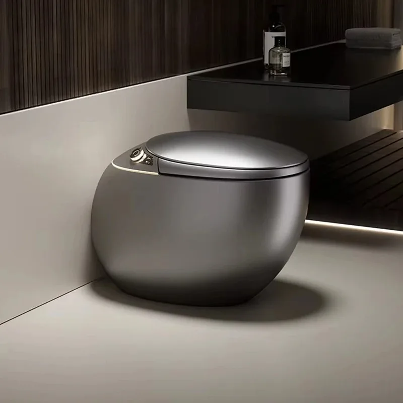 High Quality Orange Grey Color Electric Automatic Self Cleaning Integrated Heated Seat Intelligent Smart Toilet Remote
