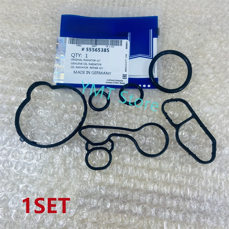 1Set Oil Cooler Gasket Seal ORIGINAL Replacement Kit 55568536 55568539 55565385 For Chevrolet Cruze Sonic Trax Encore 1.4T Astra