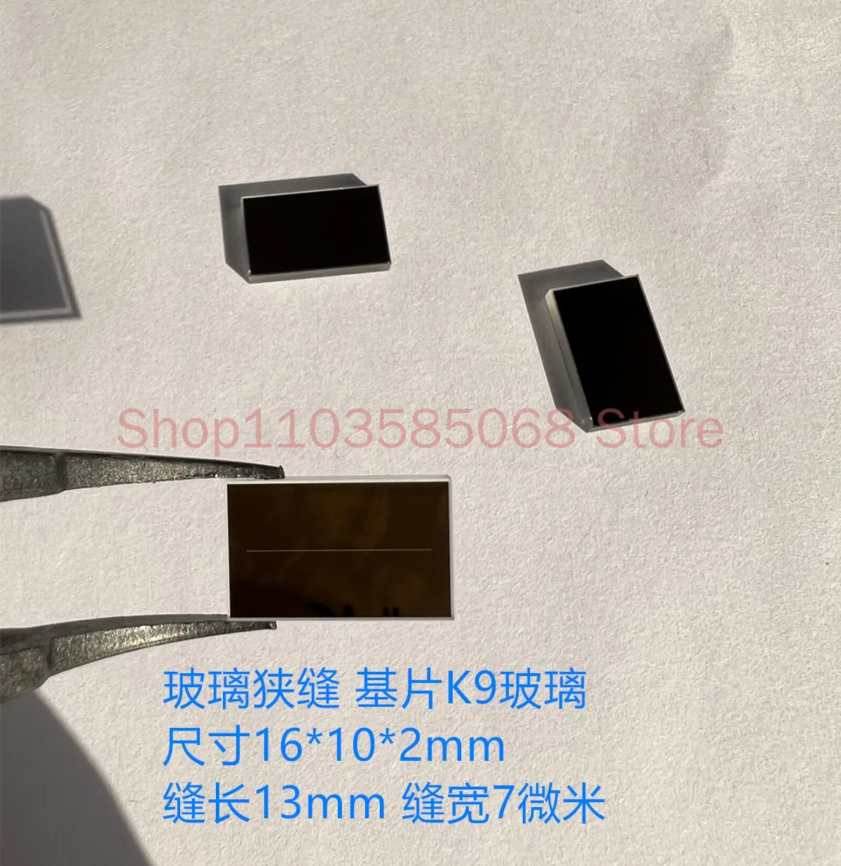 

7 Micron Glass Slit Size 16 X10mm Thickness 2mm Slit Length 13mm Slit Width 7 Microns