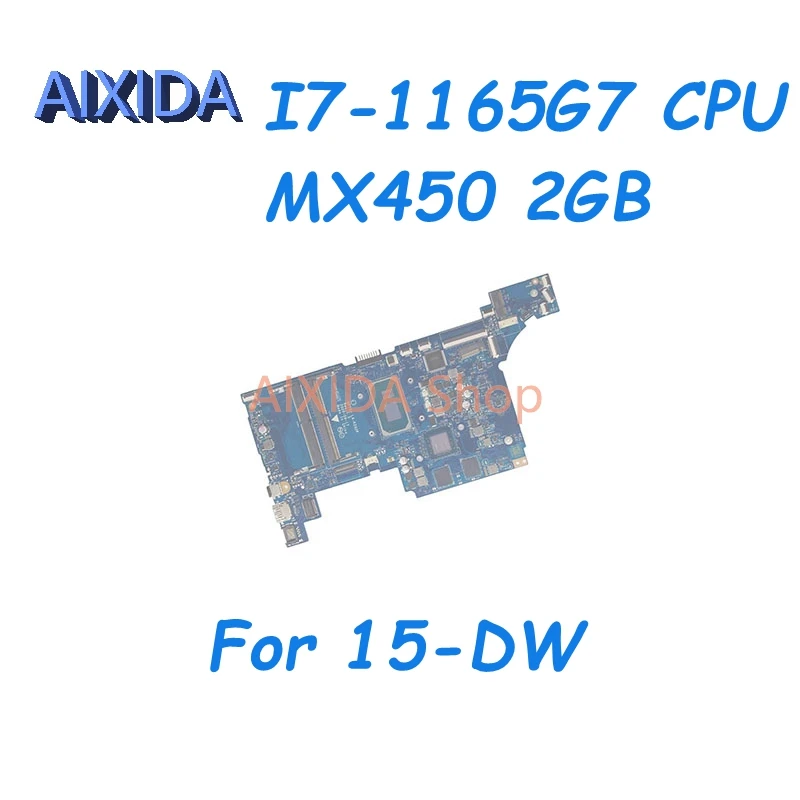 

AIXIDA M29213-601 M29213-001 GPT52 LA-K202P Mainboard For HP Pavilion 15-DW Laptop Motherboard I7-1165G7 CPU MX450 2GB GPU DDR4