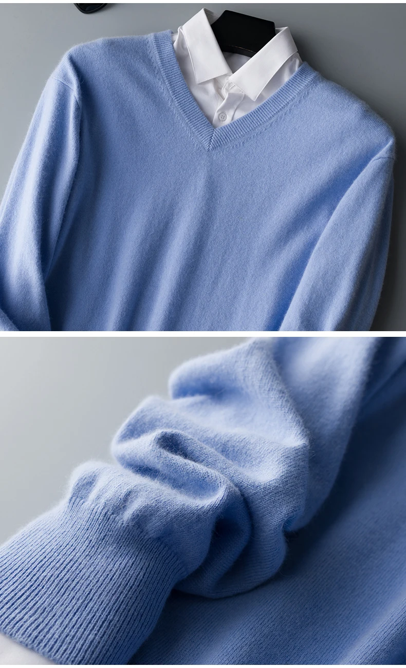 Kaschmir-Baumwollpullover für Herren, 2024, Herbst-Winter-Jersey, Pullover, Robe, hombre, Pull-Homme, Hiver-Pullover, Herren, O-Ausschnitt, gestrickte Pullover – Detail 25