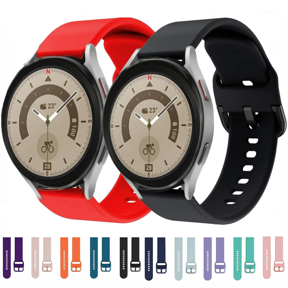 

20mm 22mm Silicone Strap For Samsung Galaxy Watch 7 6 5 4/Classic/Gear S3 Bracelet for Amazfit Active 2/GTS/GTR/Stratos 2 3 Band