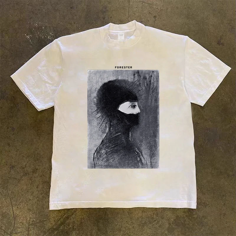 

I Don't Know The Art, I Don't Know The American Retro Short-sleeved T-shirt Trend