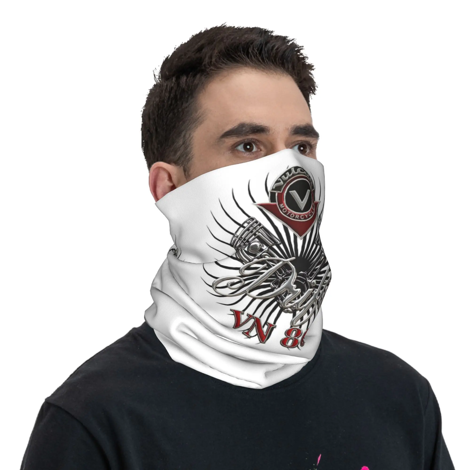 فولكان التائه VN 800 بيستونز دراجة نارية باندانا الرقبة الجراب مطبوعة التفاف قناع وشاح دافئ أغطية الرأس الدراجات للرجال النساء الكبار