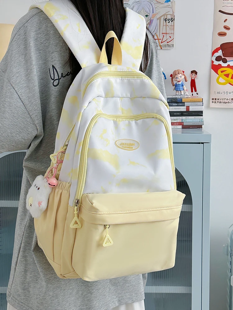 

Новинка 2025 года, легкая двухобрастальная женская дорожная школьная сумка Sweet College Sle, нейлоновая ткань с машинным автомобилем...