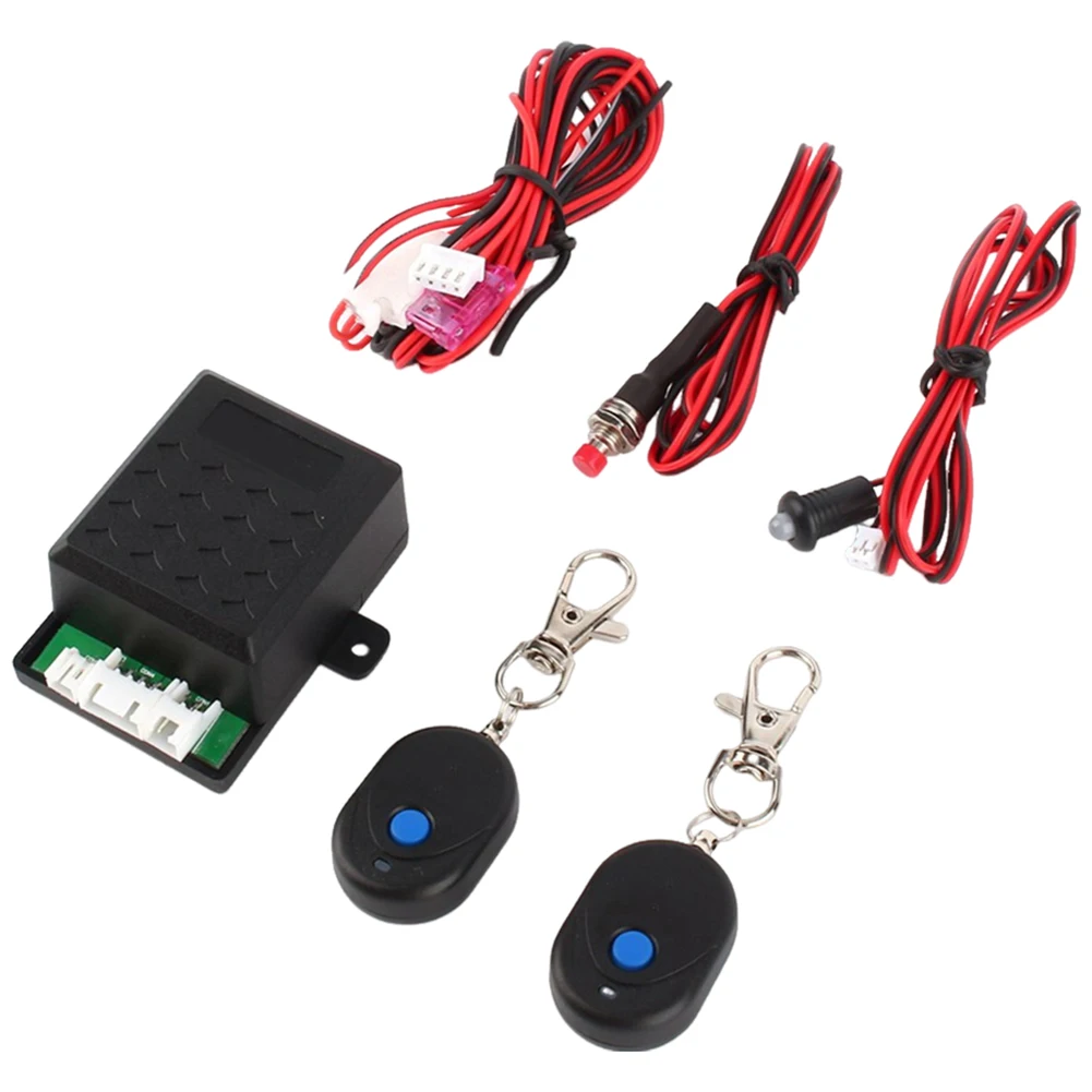 Automatic Lock Car Alarm System Universal Auto Unlock Immobilizer Device 12V Car Circuit Cut Off Device with Remote Controllers