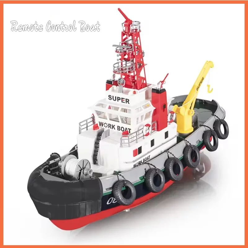 Simulationwater Spray Fire Fighting Rc Boat 60cm Large Waterproof Retreat Avoid Obstadles Water Induction Rc Ship Boat Model Toy