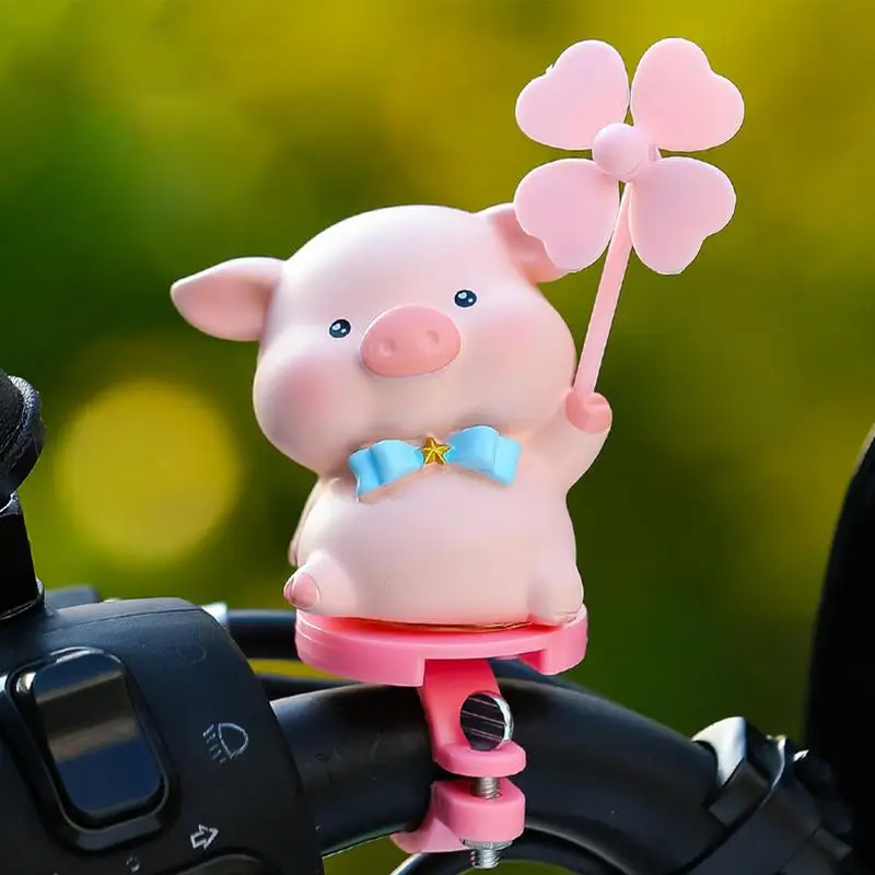 

Little Pink Pig Toy Motorcycle Ornaments Cartoon Mini Windmill Pig Decoration Bicycle Motorcycle Accessories