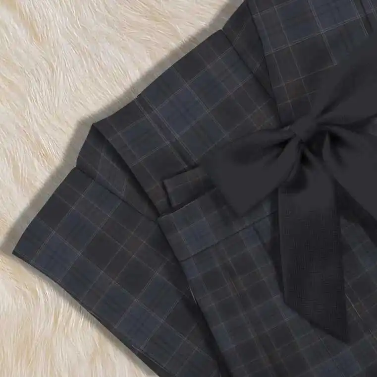 Original Purple Girl JK k Night Girl Plaid Skirt 42cm High Waist ort A-Line Skirt for 8-24 Years Old Women Summer 2024