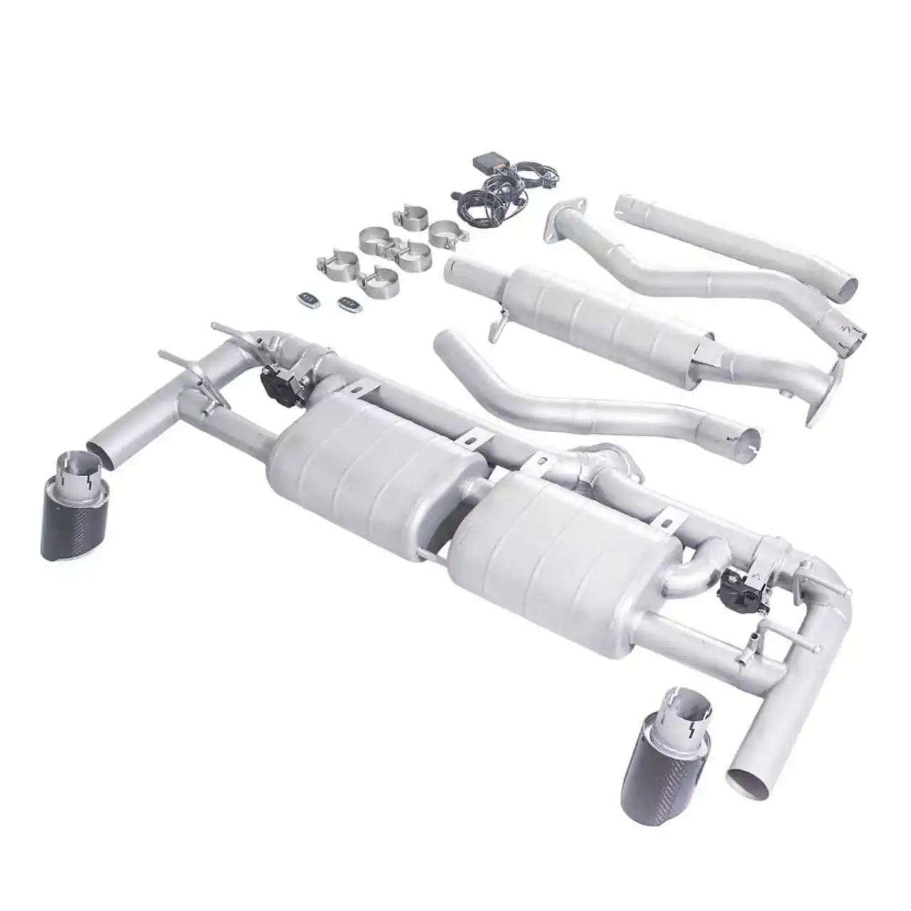 GFC catback SUS304 high-performance exhaust system, with valve muffler and 2 tips. Suitable for the 2019 Mazda 3 2.0L