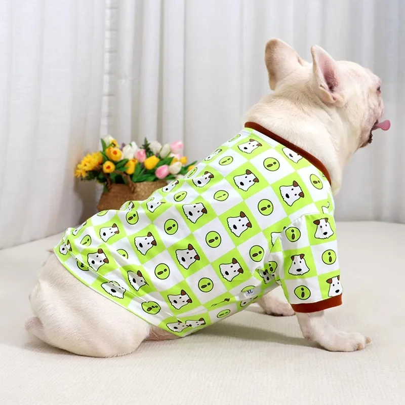

French Bulldog Dog Clothes Pug Dog T-shirt Spring Autumn Poodle Schnauzer Pet Pajamas Dog Costume Apparel