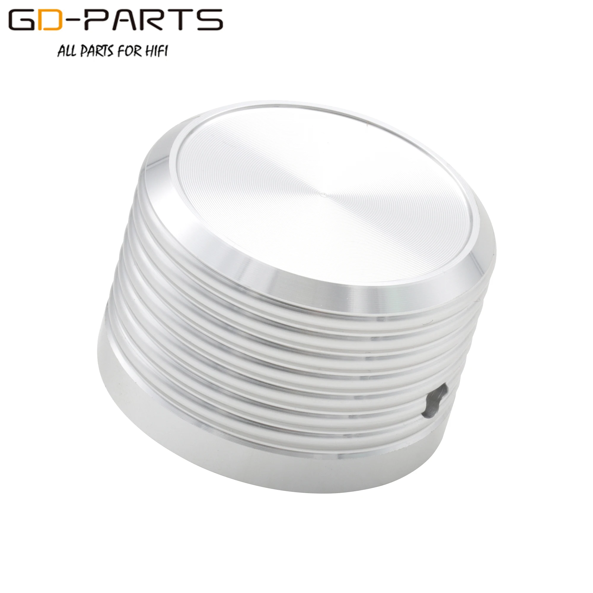 SILBER Eloxiert Cnc-gefräste Massivem Aluminium DAC CD-Player Lautsprecher Verstärker potentiometer Drehknopf 38x2 5mm 6,0mm loch 2PCS