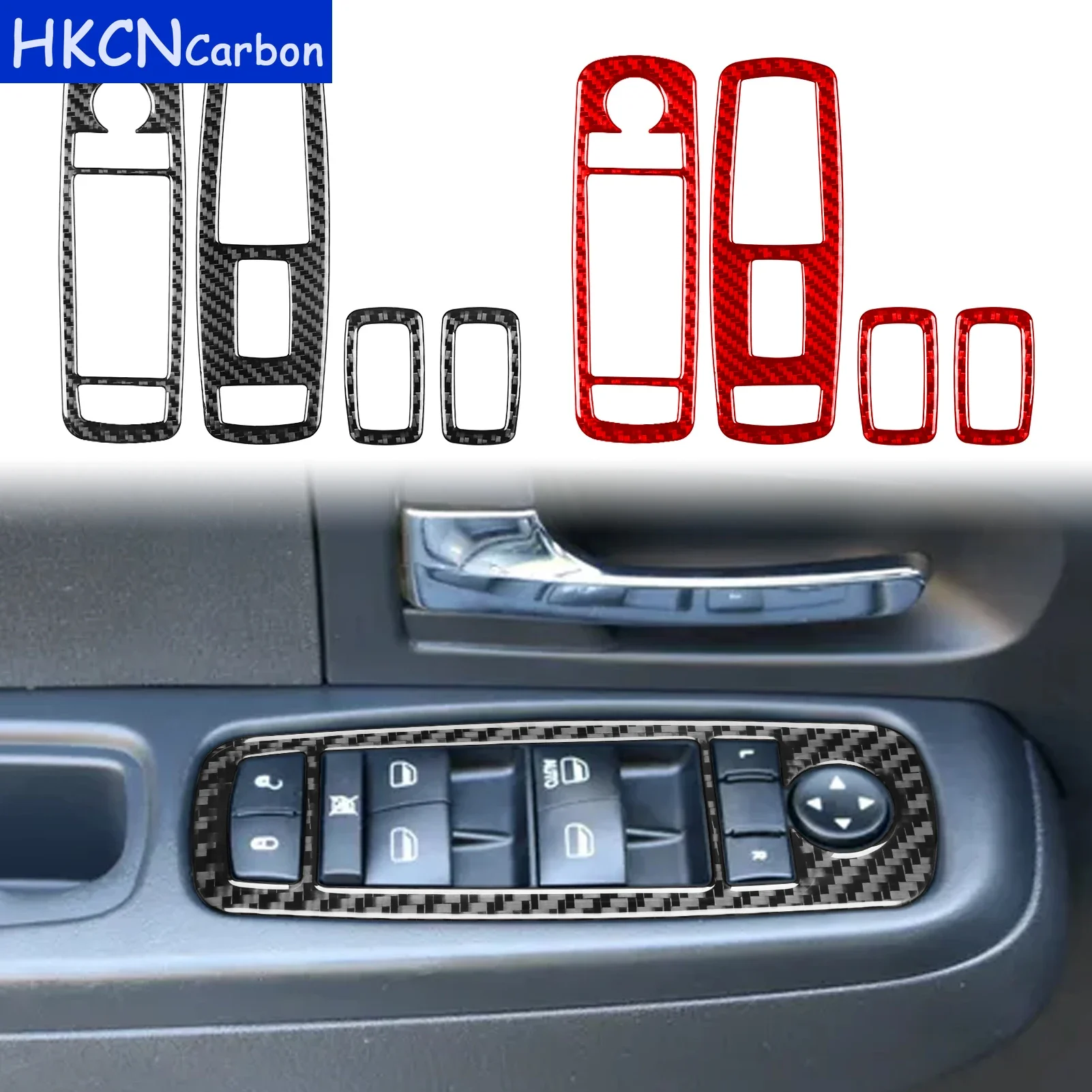 

Carbon Fiber for Liberty 2008-2012 Window Lift Switch Panel Cover Trim Decal Interior Accessories