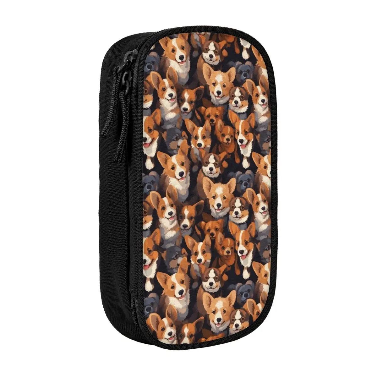Custom Cute Cute Pet Dog Corgi Pencil Cases for Girls Boys Large Storage Pen Bag Box School Accessories