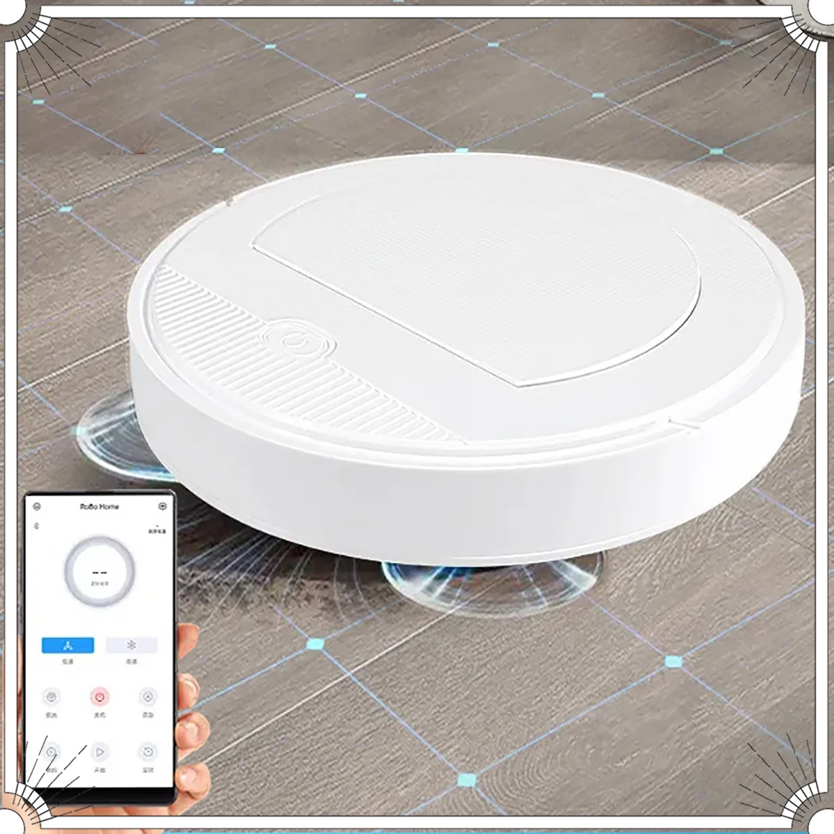 5-in-1 Robot Vacuum Cleaner APP Remote Control Wireless Smart Cleaning Machine Super Quiet Sweeper for Home Office