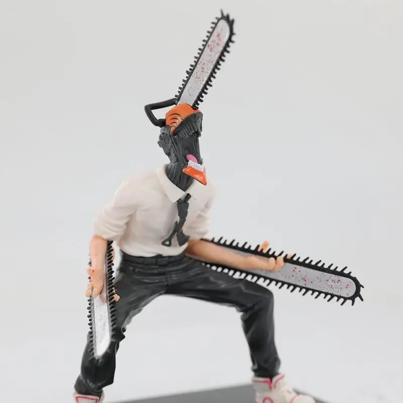 Figurki Chainsaw Man Chainsaw Devil Denji Pochita Scena Krzyku Figurki Akcji Ozdoba na Biurko Model Dekoracyjny Modne Zabawki Statuetka Prezent