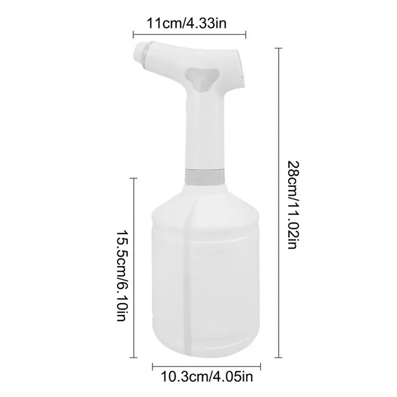 RALCA-Rechargeable Electric Spray Bottle 1L Clear Scaled Water Tank Atomization Silent Irrigation Tool Mist Sprayer