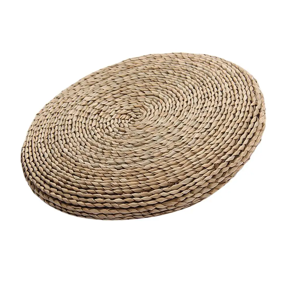 

Yoga Seat Straw Weaving Cushion High Quality Cotton Filling Comfortable Lightweight Air Permeability Natural Color Ideal