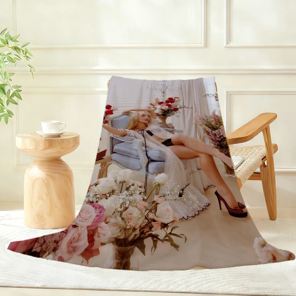 S-Sabrina-A Singer C-Carpenter Blanket Throw Super Cosy Plush Living Room Sofa Couch Childish Birthday Gifts