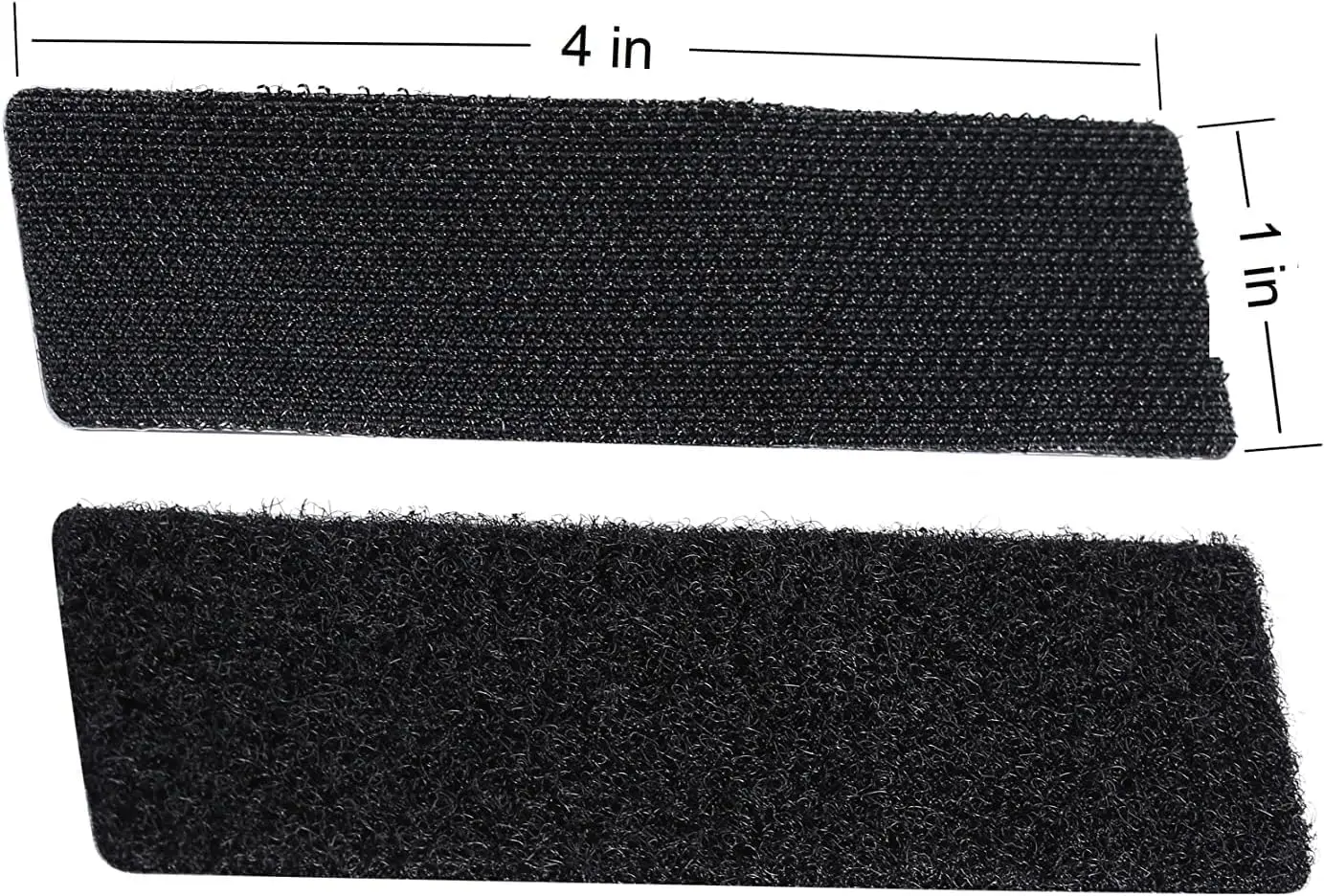 noot products 20 Sets 1x4 Inch Hook and Loop Fastener Strips with Adhesive Heavy Duty Double Sided Sticky Picture Hanging Black