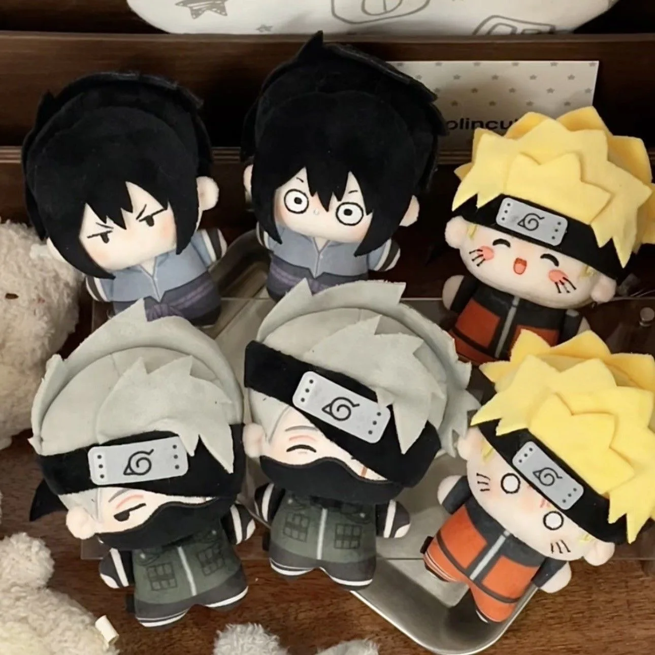10cm Cartoon Anime naruto Plush Dolls Uchiha Itachi Hatake Kakashi Cartoon Cute Stuffed Toy for Children Boys Girls