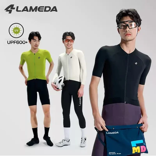 LAMEDA nueva camiseta de ciclismo para hombre, camiseta de ciclismo transpirable de manga corta para bicicleta de montaña y carretera, camiseta de ciclismo de secado rápido absorbente de humedad