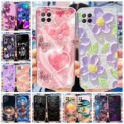 For Huawei P40 Lite Case P40Lite JNY-L21A JNY-L01A Cover Popular Flower Soft Clear Silicone Bumper For Huawei Nova 7i 6 SE Funda