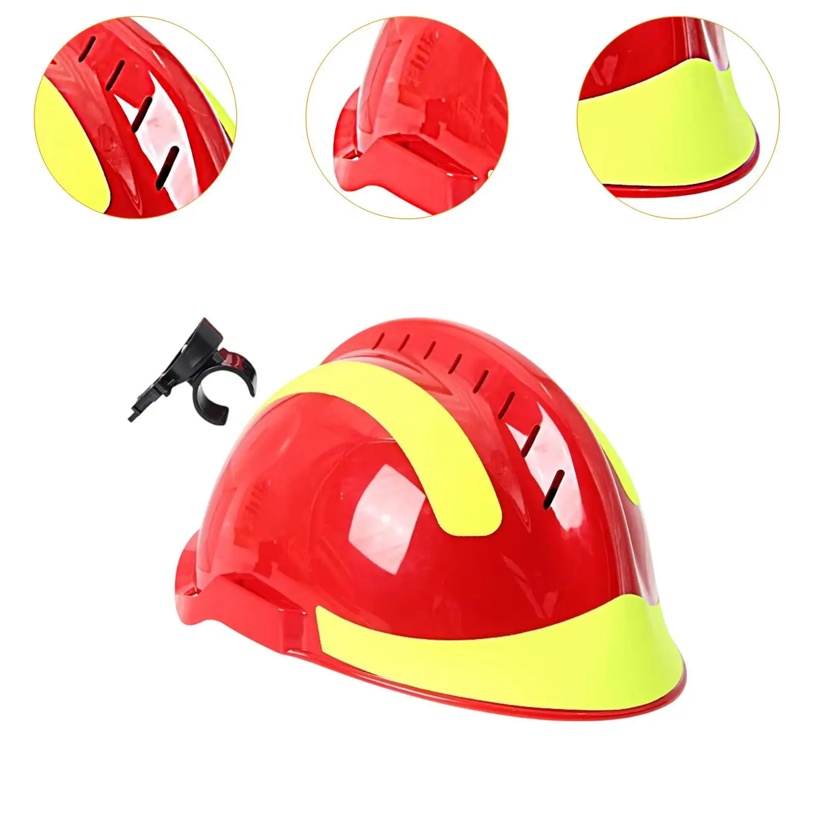 Hard Hat Safety Helmet with Flashlight Holder Home Caving Rappelling Hardhat
