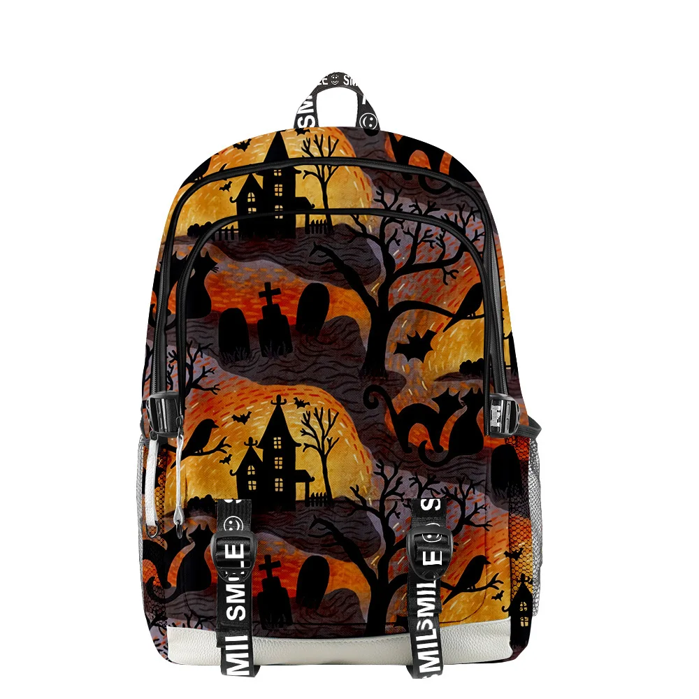 Halloween Backpack Y2K Preppy School Supplies Preppy Aesthetic Backpack Adults Kids Daypack Unisex Bags