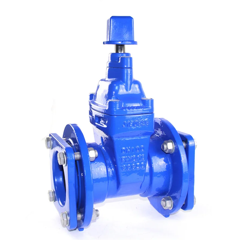 cast iron ductile iron flange sluice soft seal resilient seat flanged end gate valves