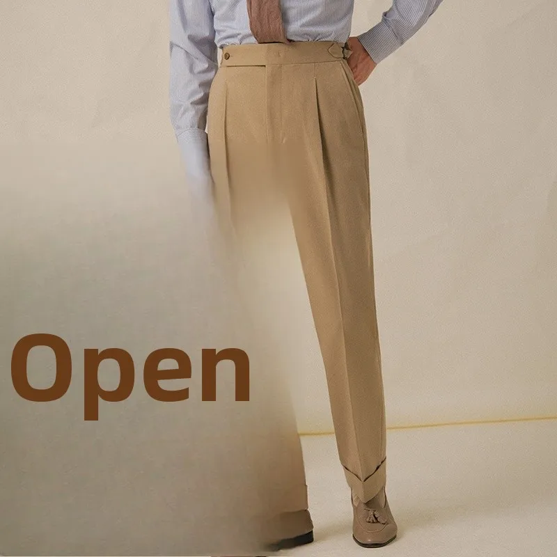 

Мужские брюки CULTUM Thiened 563г в итальянском неаполитанском стиле, повседневные, прямого кроя, длинные, деловые, из хлопка, для джентльменов