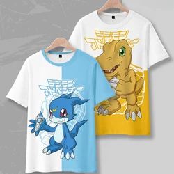 Anime Digimon Adventure 3D Print T Shirt Women Men V-mon Wormmon Agumon Palmon Tailmon Patamon Greymon Graphic Tees Cosplay