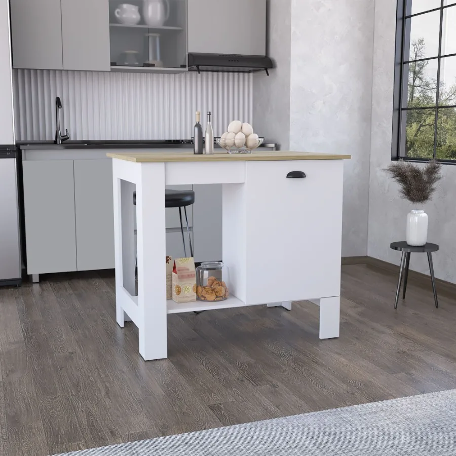 

Полка для однодверного шкафа Athea Kitchen Island, белая макадамия