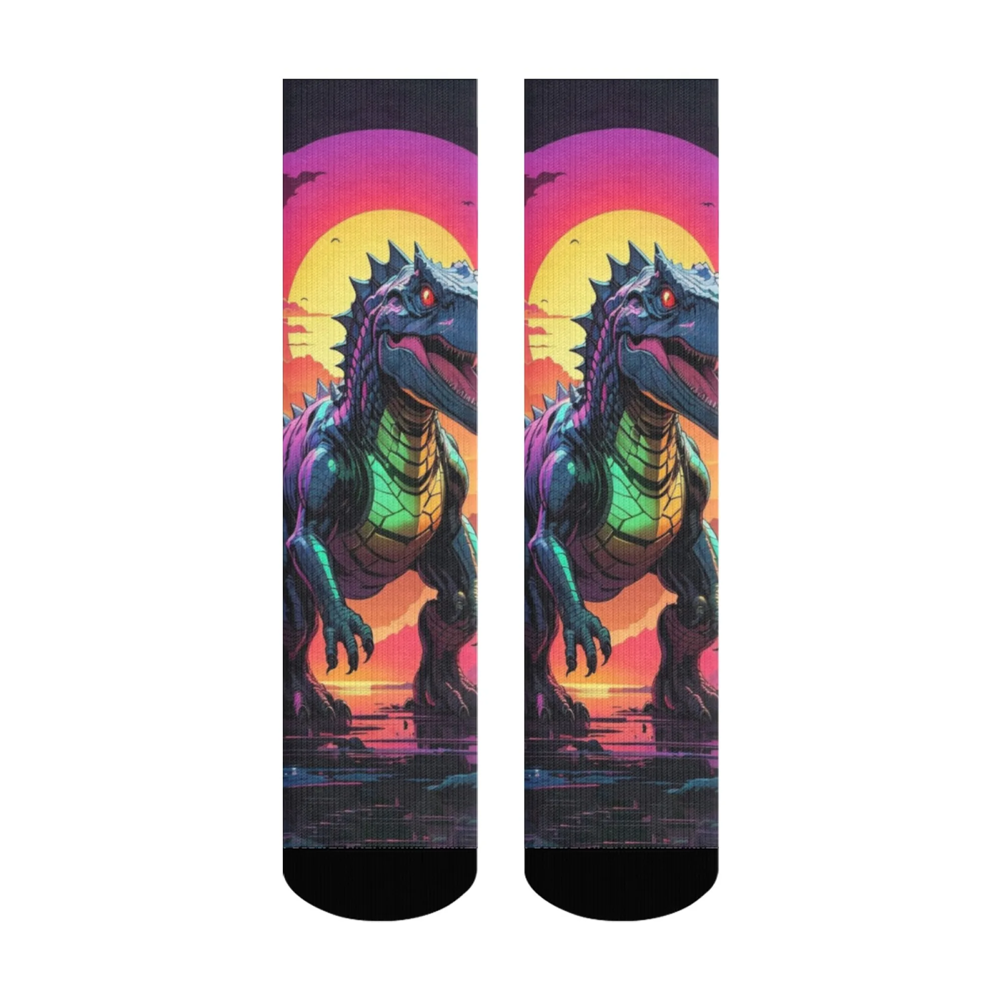 Calcetines de dinosaurio Jurásico de estilo cómico, calcetines cómodos informales de moda Retro, calcetines felices divertidos de calle Harajuku Hip Hop, regalo de vacaciones