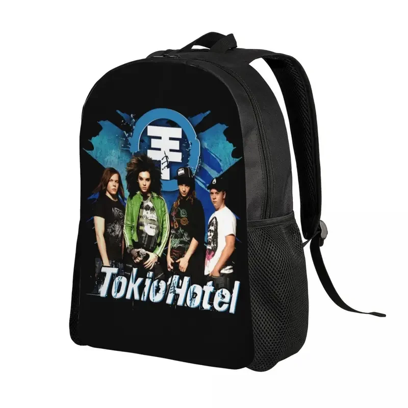 Zaini personalizzati Pop Rock Band Tokio Hotel per donna uomo College School Student Bookbag adatto a borse tedesche per Laptop da 15 pollici