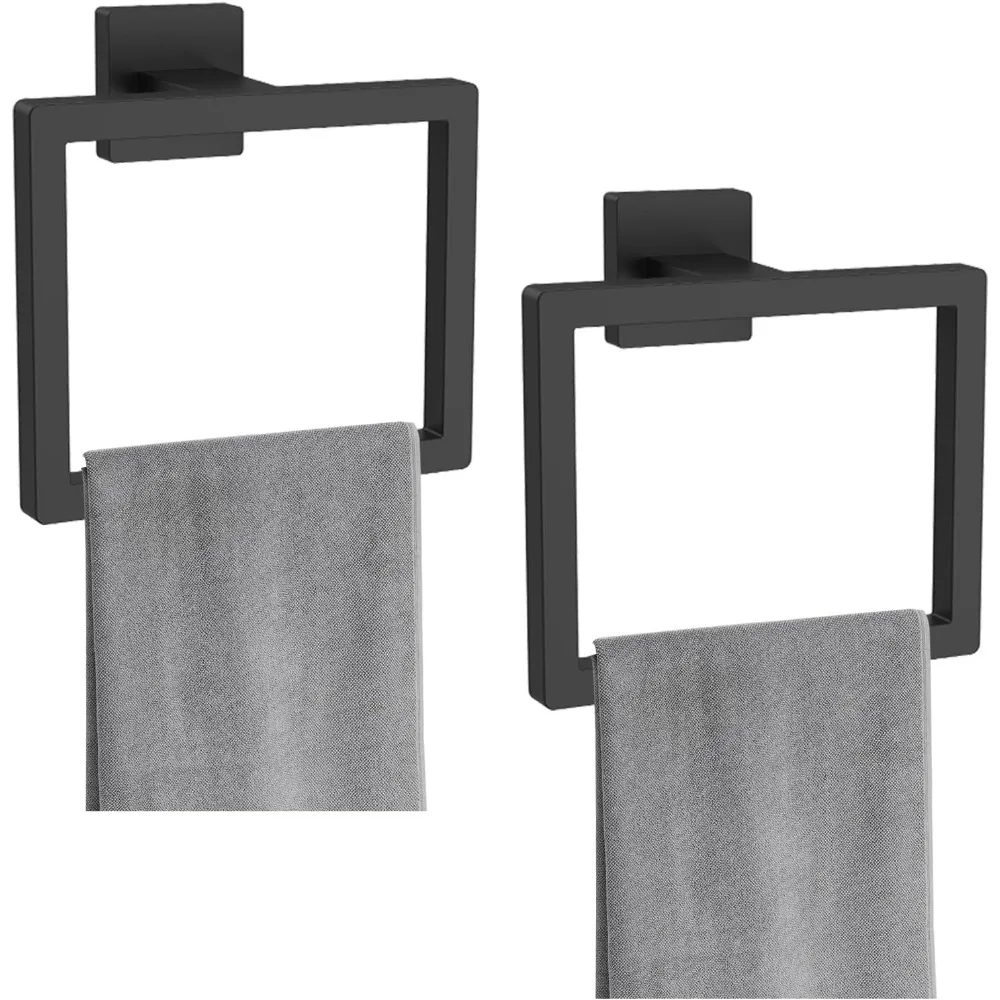 

2 шт. держатель для полотенец кольцо для полотенец из нержавеющей стали квадратный держатель для полотенец для рук вешалка стильная минималистичная вешалка для полотенец кольцо настенный буксир