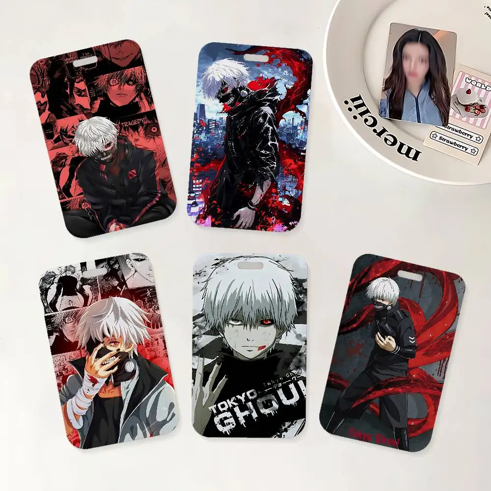 Anime K-Kaneki Ken ID Badge Holder With Lanyard Neck Strap For Office School Name Card Credentials Case