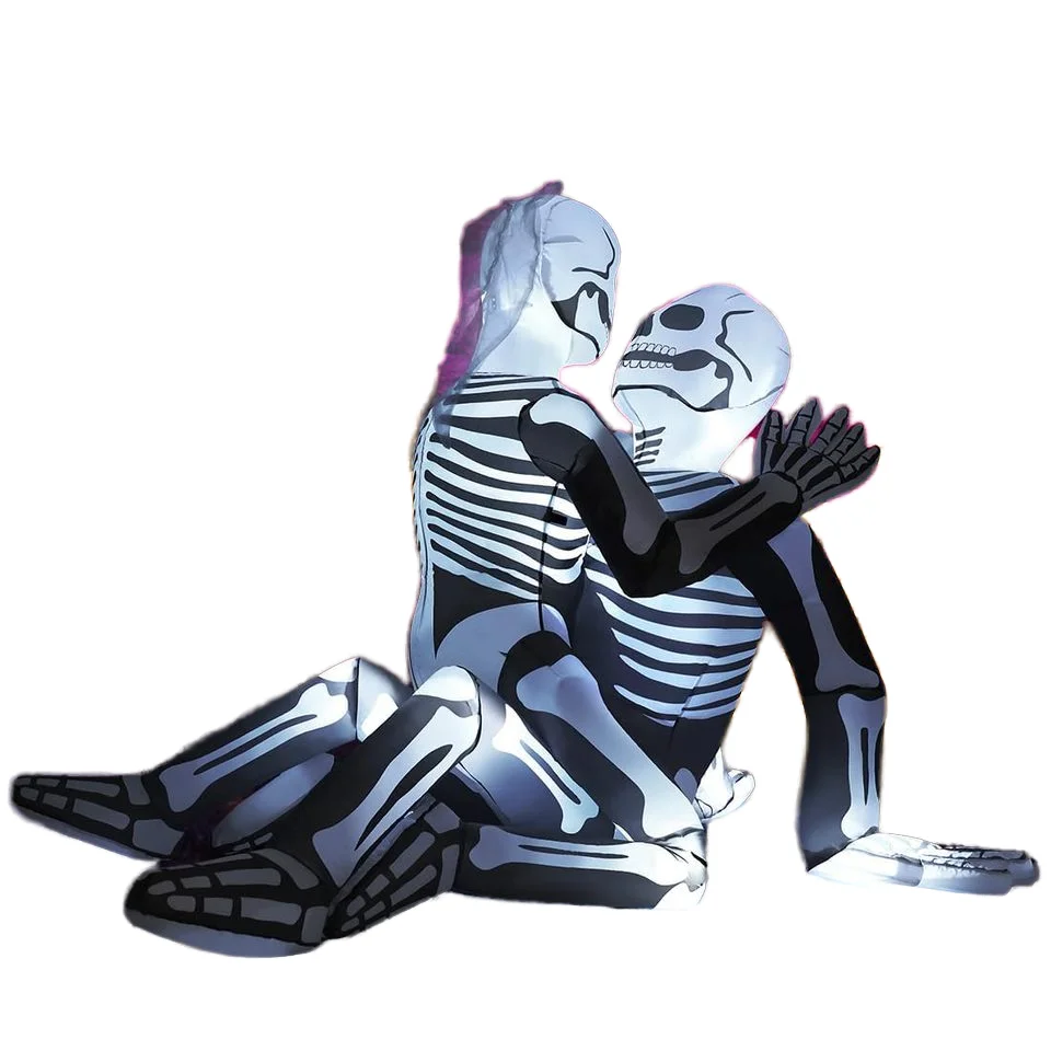 6.5 FT Halloween Inflatables Skeleton Outdoor Indoor Party Decorations Built-in LEDs