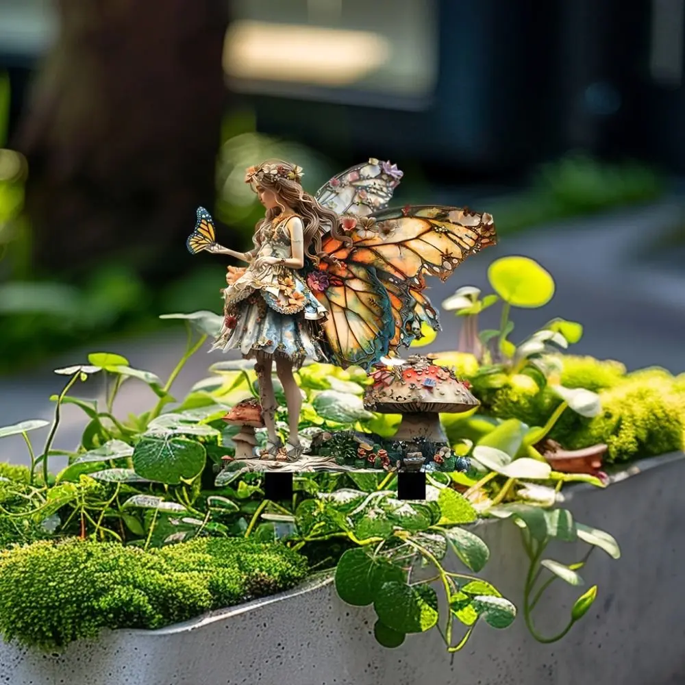 

Crafts Acrylic Fairy Mini Figurine Cute Artificial Garden Floor Plugs Multi Functional Waterproof Garden Stake Outdoor