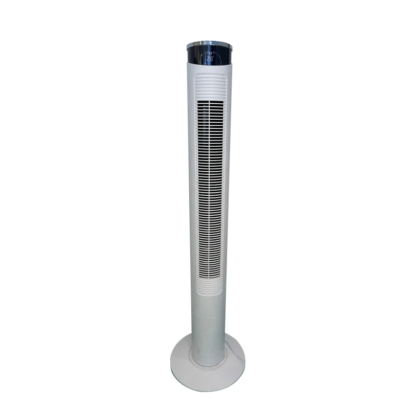 

45W Vertical Air Leafless Electric Fan Large Wind Mute Fan Led Light Tower Desktop Fan For Summer