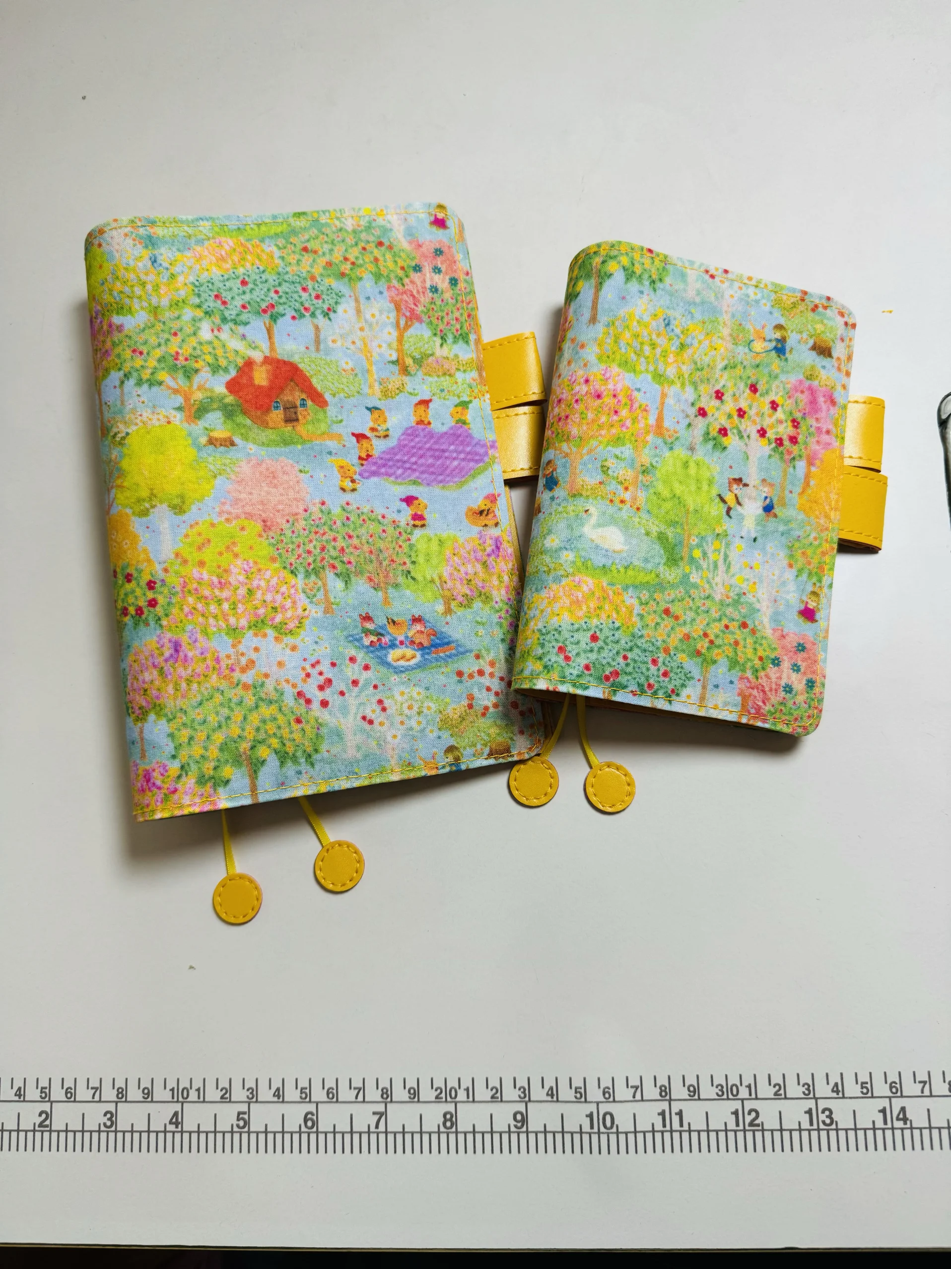 Fruit Garden A5 A6 Bound Journal Notebook Cloth Book Cover Cute Girl Diary Hobo Grid Notepad Agenda Planner Office Statione