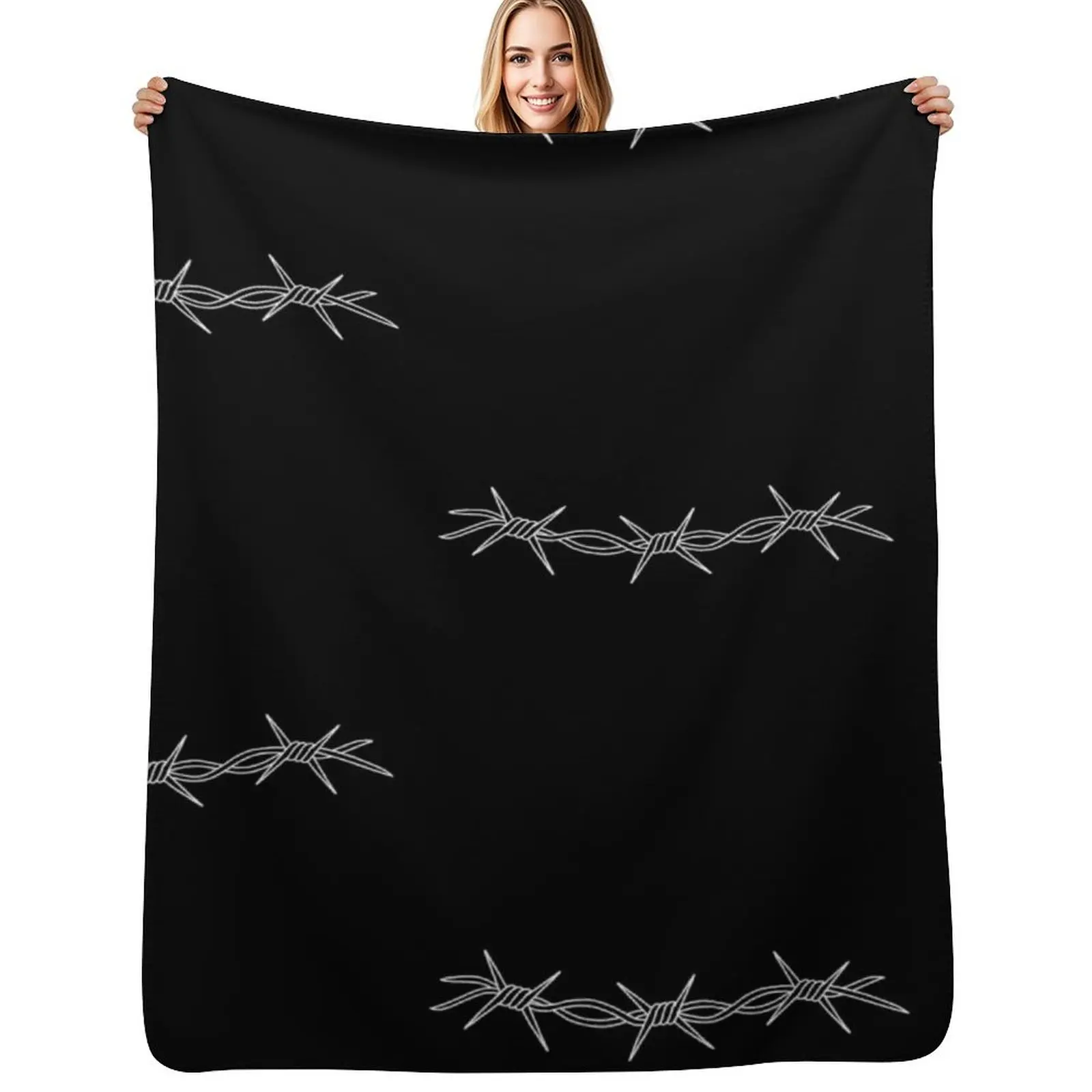 Barbed wire Throw Blanket Flannels manga Personalized Gift halloween Multi-Purpose Blankets For Baby Blankets